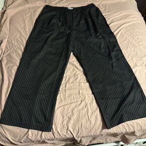 Princess Polly Black Pinstripe Trousers